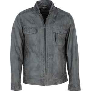 Veste en cuir décontractée pour homme d'hiver 100% haute qualité avec col montant, logo personnalisé sur le devant, coupe-vent, respirante, toile 2026 - Product Image 3