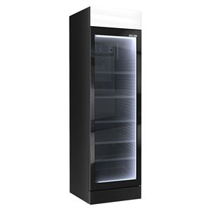 Commercial Beverage Display Fridge - 595mm - 345 Litres - 1 <b>hinged</b> <b>glass</b> <b>door</b> - LED lighting - Black - Temperature range 2 to 10 - Product Image 6