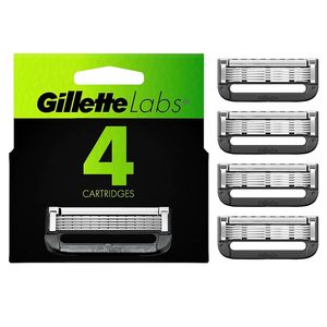 Repuestos de Cuchillas para Afeitar Gillette Labs para Hombre, 4 Cartuchos con Barra Exfoliante de Acero Inoxidable, Compatibles con las Afeitadoras Gillette Labs - Product Image 3