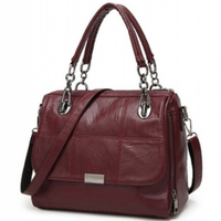 Sac à bandoulière en cuir véritable personnalisé pour femmes sac à main à la mode broderie de perles d'alligator portable bouton deux polyester