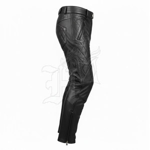 Pantalon de moto en cuir grande taille de haute qualité pour hommes, respirant, flexible, avec caractéristiques de sécurité, utilisation durable, pour adultes. - Product Image 4