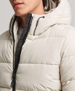 Doudounes légères pour hommes Manteau d'hiver décontracté à capuche détachable, résistant à l'eau, isolé pour le ski de voyage - Product Image 2