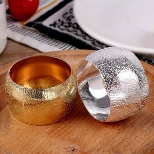 Premium Quality Round Napkin Ring Decorative <b>Crystal</b> Metal Table Napkin Ring for Wedding Banquet Party Dinner Occasions - Product Image 3