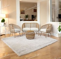 Chaise de jardin moderne en bambou, mobilier d'extérieur écologique avec design en corde imperméable pour villa et parc