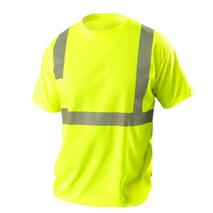 Oem Hi-vis <b>Reflective</b> Security O Neck Shirt Men's High Visibility Short Sleeve <b>Reflective</b> <b>Safety</b> <b>Clothing</b> For Summer - Product Image 4