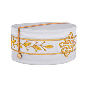 Masonic 32nd Degree 33 Scottish Rite Cap New Case Black & White Fez Cap Special Custom White Fez Cap - Product Image 6