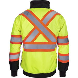 Ropa personalizada de alta visibilidad Venta al por mayor Ropa DE TRABAJO reflectante Chaleco DE SEGURIDAD Construcción con bolsillos para hombres - Product Image 4