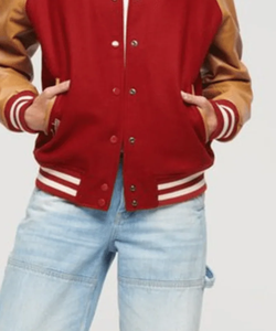 Winter Fall High Quality Women Letterman Varsity <b>Jackets</b> Winter Long Sleeves Coats <b>Leather</b> Bomber Custom Varsity <b>Jacket</b> - Product Image 6