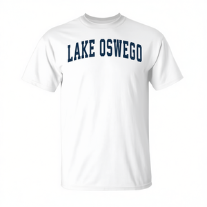 T-shirt premium blu navy vintage Lake Oswego Oregon per lo sport - Product Image 2