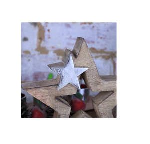 Wooden Theme Christmas Decoration <b>Star</b> Ornaments Wedding Gifts Wholesale Supplies Xmas Table Decor Craft Party - Product Image 3