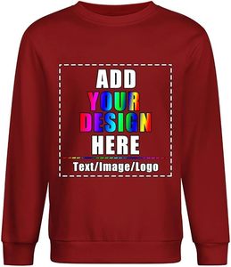 Sudadera de cuello redondo de algodón 100% personalizada, diseño bordado personalizado para mujeres y hombres, regalo de invierno y otoño - Product Image 1