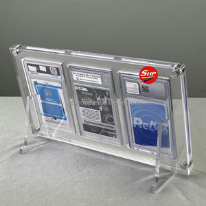 SHP In Offerta Speciale Espositore Trasparente in Acrilico per 3 Carte Stile BGS CGC per Carte Collezionabili Pokémon-Pikachu Topps Chrome Pokémon TV Spectra #25 PSA 10 - Product Image 2