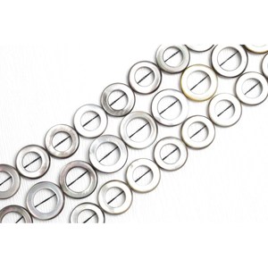 Perles en vrac en coquillage à deux couches Hallow Circle - Product Image 1