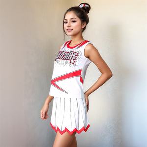 ชุดยูนิฟอร์มเชียร์ลีดเดอร์แบบกำหนดเอง 100% โพลีเอสเตอร์ กระโปรงจีบ รับผลิตตามแบบ (OEM) ชุดกีฬาสวมใส่สบายสำหรับทีมและชมรม - Product Image 2