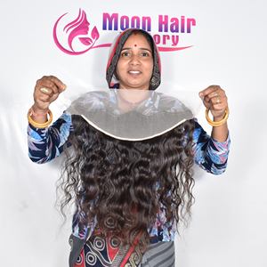 Peluca de Cabello Humano Indio Ondulado Frontal, Textura Suave Natural, Cutícula Saludable, Precio de Mayoreo, Suministro por Exportación, Compre en Línea Ahora - Product Image 5