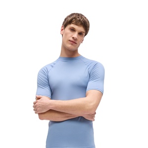 Quick Dry Slim Fit Streetwear Swim T-Shirt Men Polyester Spandex UV Protection Stretch Rash Guard Lightweight <b>Surf</b> Beach Wear - Product Image 3