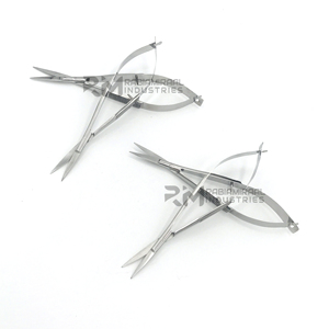 RMI กรรไกรตัดขนสำหรับฤดูใบไม้ผลิสีเงินมาใหม่กรรไกรเล็มคิ้วสแตนเลสคมพิเศษ - Product Image 6