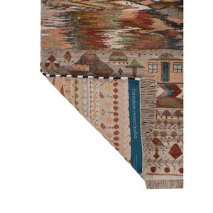 Freedom Manchaha Hand Knotted Wool Bamboo Silk Rug Modern Abstract Design for Home Car Handmade <b>Washable</b> for Teens-Les-8403 - Product Image 5