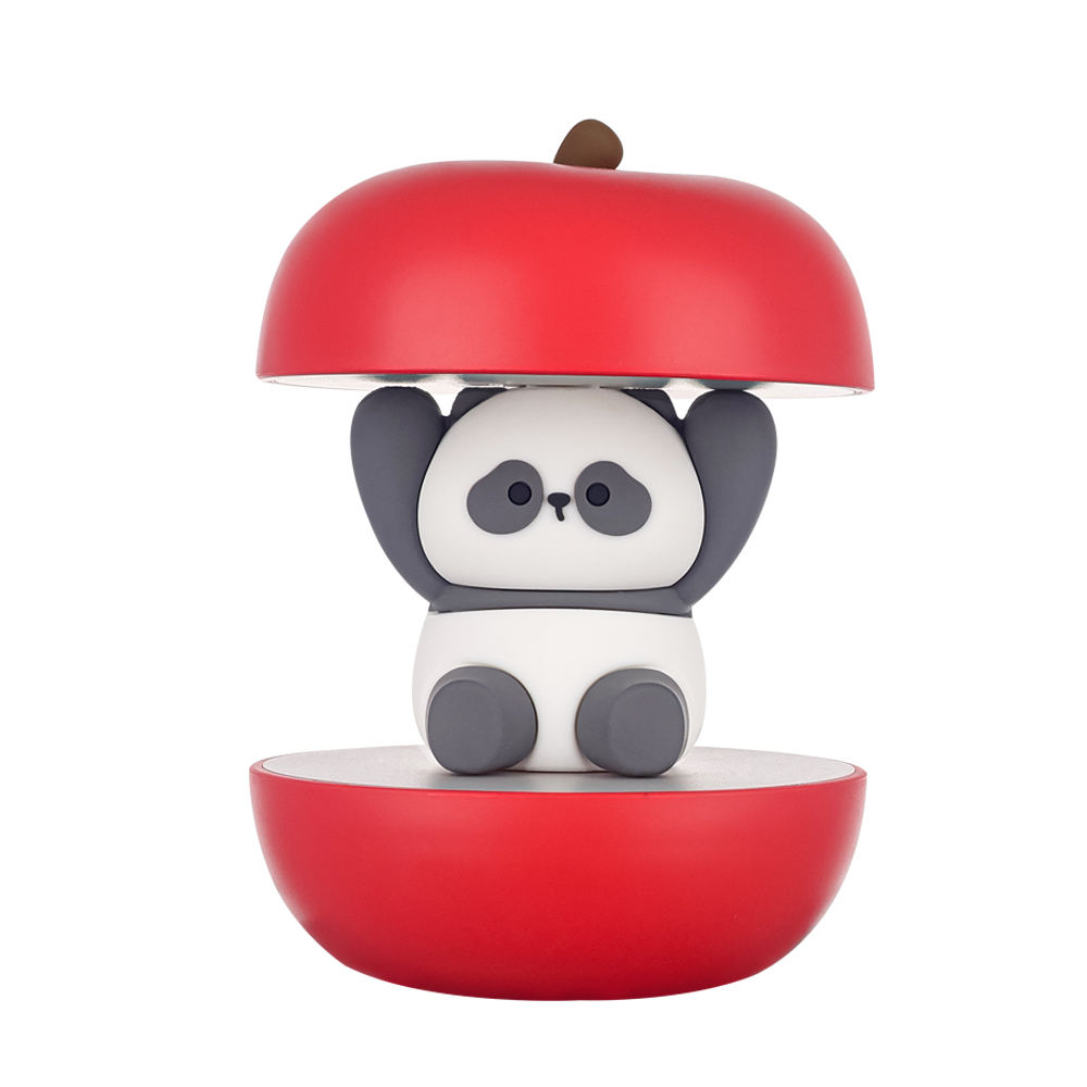 New Arrival Factory Portable USB Charge Desk Table Lamp Christmas Eve Apple Panda Night Light Led