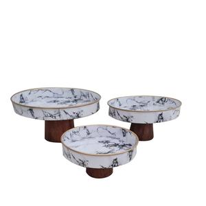 Conception martelée aluminium métal gâteau support fête de noël décoration cuivre finition anniversaire mariage gâteau serveur support - Product Image 6