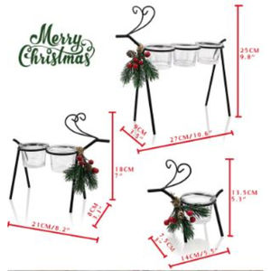 <b>Reindeer</b> Candle Holder Festive Home <b>Decor</b> for Living Room <b>Decor</b> Tealight Candle Stand by Indian Metal World - Product Image 5