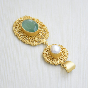 Premium Earrings With Natural Gemstone Gemstone Rhodium Plated And Handcrafted Quality Made Jewelry - Product Image 2