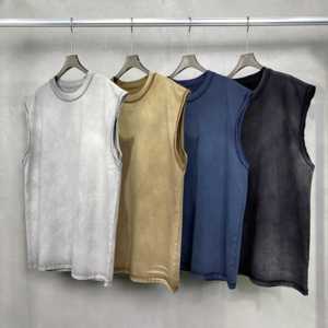 مخصص الشارع الشهير سترة رجالي سترة قطنية تانك أعلى صالة ألعاب رياضية بلا أكمام تيشيرتات قصيرة تناسب العضلات صالة ألعاب رياضية أعلى خزان للرجال - Product Image 2