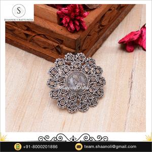 Bagues pour femmes réglables en argent oxydé finition polie antique, bijoux de mode vintage élégants, fourniture ODM - Product Image 3