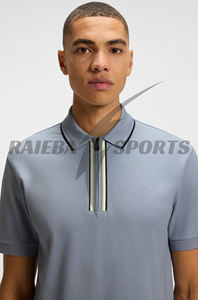 Polos de Lujo de Diseñador 2026, con Cierre de Cremallera, de Algodón Transpirable, para Hombre, Hechos a Medida, MOQ Bajo, Producto OEM, Gran Venta - Product Image 2