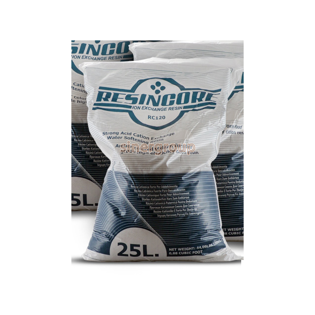 Resincore RC120 High Purity Premium Grade Cation Exchange Resin Bag 25L/1000L Gel Type Ion Exchange Water Softening Deionization