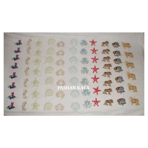Assorted Design Handmade Zari Embroidery Hanging <b>Ornament</b> With Latest Handicraft Product Christmas Hanging <b>Ornament</b> decoration - Product Image 1