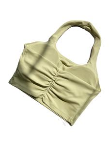 Camiseta Deportiva Corta para Mujer, Multicolor, con Volantes, Transpirable y Agradable al Tacto, para Yoga y Fitness, con Logotipo Frontal, para Usar por Dentro y por Fuera - Product Image 4