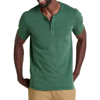 Kaos Henley Lengan Pendek O-Neck Pria SPRINT SPORTS Ukuran Besar Bahan Katun Tebal Jersey Polos Bermotif Cetak Longgar