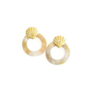 ต่างหูรูปเขาควายชุบทอง18K ออกแบบเครื่องประดับด้วยแตรทองเหลืองและต่างหู - Product Image 3