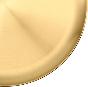 Venta al por mayor de platos coreanos redondos de acero inoxidable cargador de oro platos de comida para servir platos de cena - Product Image 3