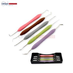 Juego de Instrumentos de Obturación Dental de Composite Cerahi Industries, Mango de Silicona Manual Clase I, Cassette de 5 Piezas, Modelo CDSK-032, Quirúrgico - Product Image 2