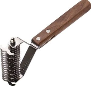 Wholesale Grooming <b>Rake</b> Comb Pet Dematting with Wooden Handle Animal Care all Variety of Veterinary Instruments Available - Product Image 3