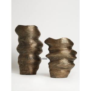 Vase de pièce maîtresse de table et bougeoir en forme 6 en 1 couleur or verre cristal forme ronde salle à manger jardinières décoratives Supplie - Product Image 2