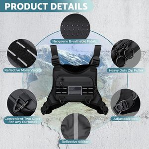 Bolsa de Pecho Deportiva Muserise para Hombre, Impermeable, con Cierre de Cremallera, Ligera, para Correr, con Soporte para Teléfono Integrado - Product Image 2