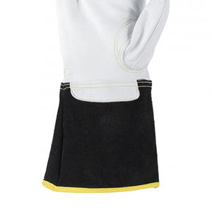 Venta al por mayor de guantes de soldadura de cuero de piel de cabra negro de primera calidad/Nuevo último diseño 2025 Guantes de soldadura - Product Image 5