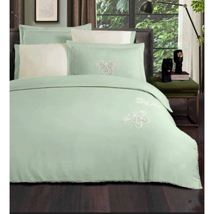 Juego de Ropa de Cama de Lujo de 6 Piezas, Tamaño King, con Rayas, Incluye Funda Nórdica, Sábana Ajustable y Fundas de Almohada de Algodón Oxford para el Hogar - Product Image 6