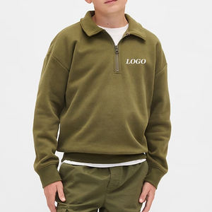 Sweat-shirt pour garçons à manches longues, design de haute qualité, style décontracté, prix abordable, pour commande en gros, couleur unie - Product Image 1