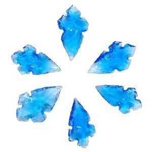 Pointe de flèche en obsidienne bleue naturelle pierre naturelle pierre précieuse Agate de guérison pointes de flèche en cristal grossiste de pointe de flèche de guérison - Product Image 1