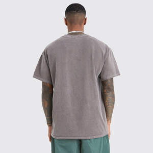 Camiseta Extra Grande para Hombre, Camisetas de Algodón Orgánico para Hombre, Camiseta de Manga Corta, Camiseta Informal de Verano con Lavado Ácido, Camiseta Deportiva Informal - Product Image 4