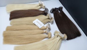 Extensiones de Cabello Humano Vietnamita Virgen Multicolor para Bebés y Adultos, con Cinta Adhesiva, Toupee Corp T05, Precio de Fábrica, Rubio Cenizo y Piano Destacados - Product Image 4