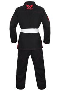 Uniformes de Jiu-Jitsu Brésilien Brodés Noirs 550gsm Pearl Wave 100% Coton Unisexe Adultes avec Patchs Brodés - Product Image 3