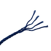 Cordon de bateau de pêche en polyéthylène PE de haute qualité, haute ténacité, 4 brins torsadés, 4,0 mm*4S*220 mètres, bleu, 1,6 kg, pour usage maritime