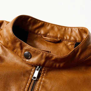 Direct Factory Supplier's High Quality Men's <b>Leather</b> <b>Jacket</b> Plus Size Custom Made Breathable Casual Style Zipper <b>jacket</b> for men - Product Image 4