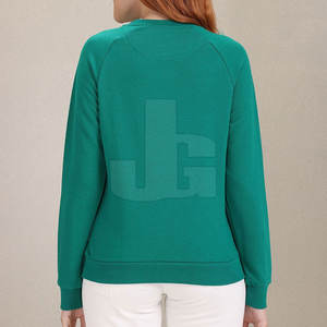 Venta caliente de invierno de las mujeres Slim Fit 100% algodón cómodo pulóver sudaderas con logotipo frontal - Product Image 3