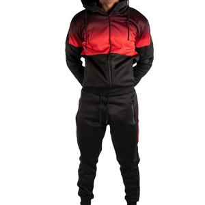 Ensembles de survêtements de jogging décontractés pour hommes 2026, grandes tailles, couleur personnalisée, luxe, fermeture éclair intégrale, logo, en polaire, chauds, 2 pièces - Product Image 1